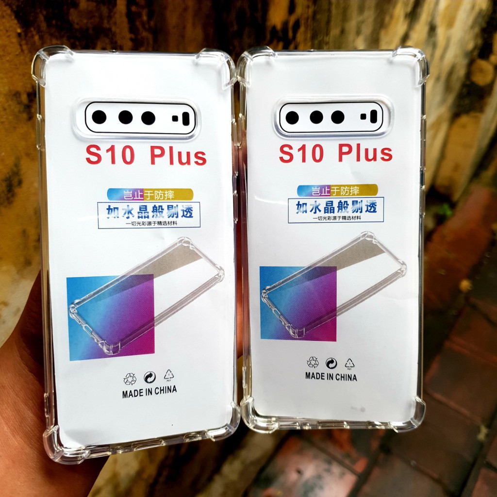 Ốp lưng Samsung Galaxy A21S / S10 / S10 PLUS silicon dẻo trong suốt chống sốc full 4 góc - phukienso24h