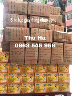 thùng 500 Bát giấy 1000ml đựng bún phở  ( ko có nắp)