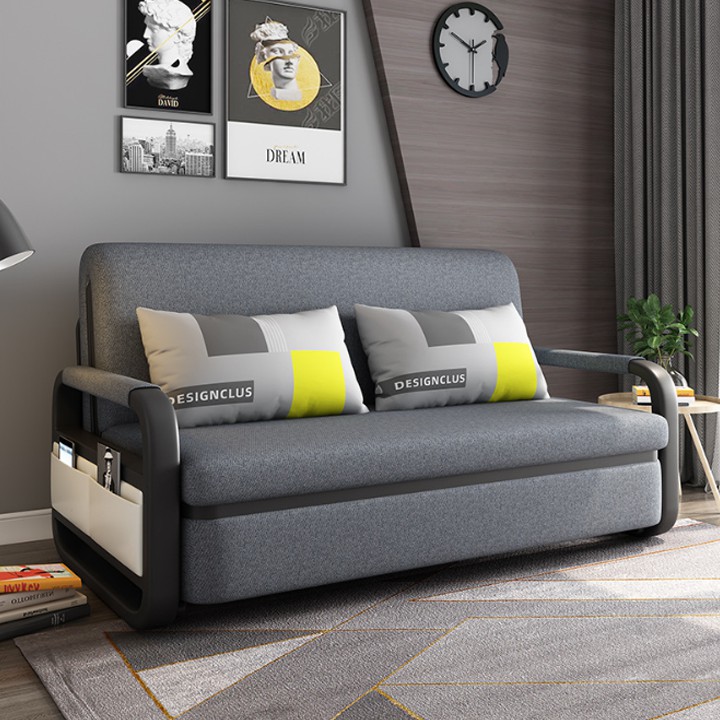 [ SIÊU HÓT ] Giường Sofa thông minh thế hệ mới sang trọng và hiện đại có hộc để đồ tiện ích.KT: 1m6 x 1m9