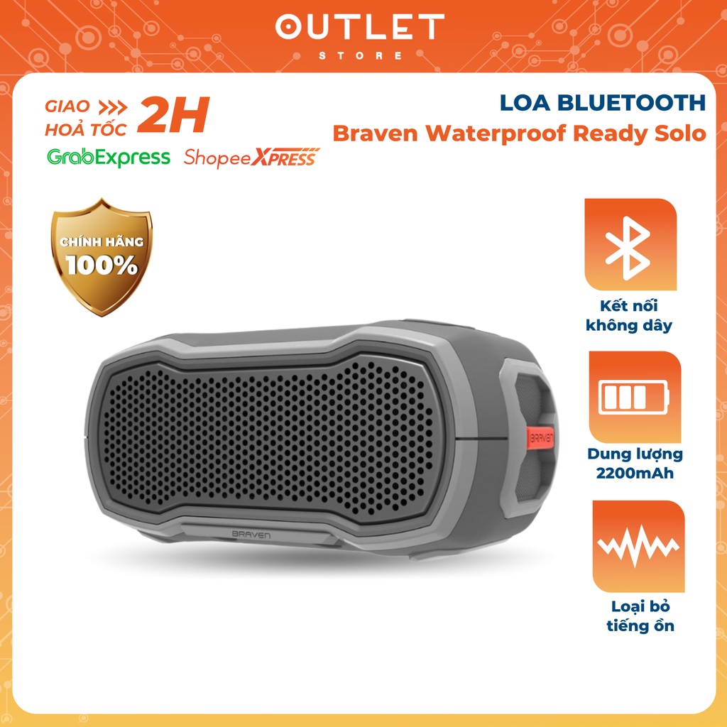 [Mã SKAMSALE03 giảm 10% đơn 200k] Loa Bluetooth Braven Waterproof Ready Solo