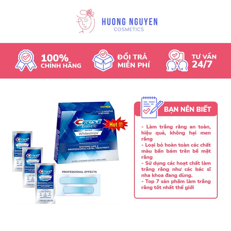 Miếng Dán Trắng Răng Crest 3D White Whitestrips 48 Miếng (Tách Lẻ Theo Gói)