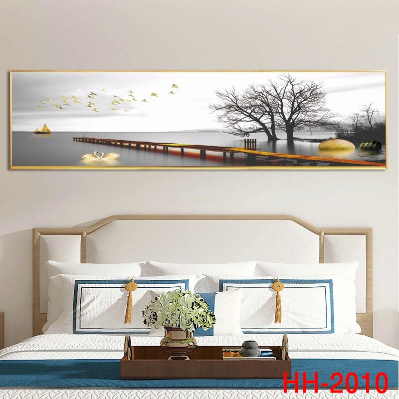 Tranh Canvas Panorama Treo Tường Phong Cách Bắc Âu , Tranh Trang Trí Nghệ Thuật  , Kích Thước (90CM X 30CM )