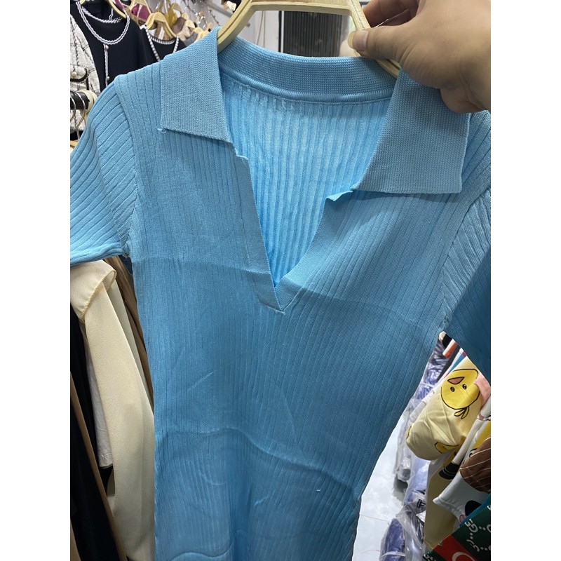 Váy len trơn cổ bẻ (110k) | BigBuy360 - bigbuy360.vn