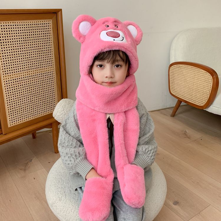 Oio Sanrio Kuromi Cinnamon Stellalou Lotso Ultraman Khăn Choàng Mũ Giữ Ấm Chống Gió Mùa Đông Cho Trẻ Em