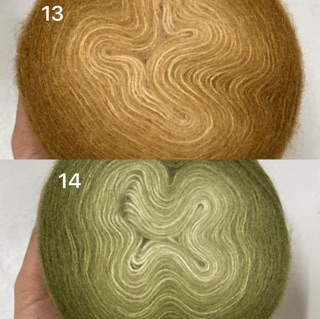 Len angora gold ombre batik