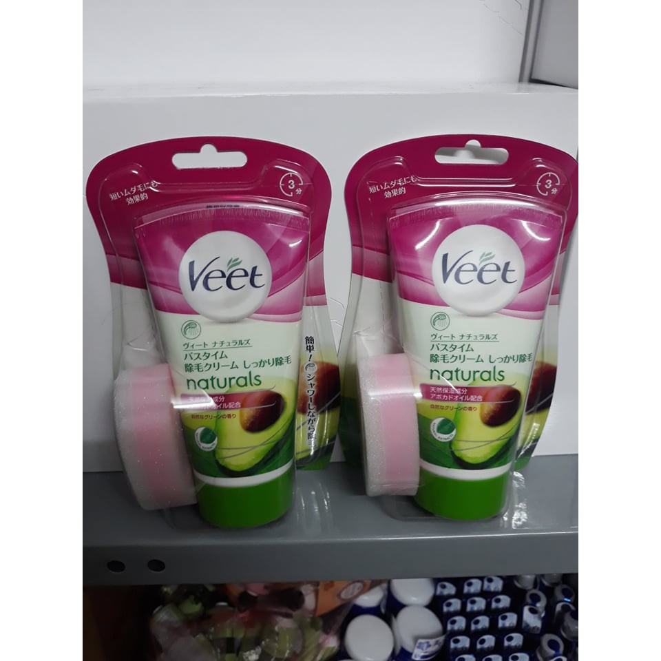 Kem Tẩy Lông Veet Nhật Bản 150gr kèm bông cọ