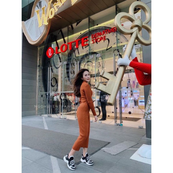 Váy len ôm body dáng dài hàng QCL1