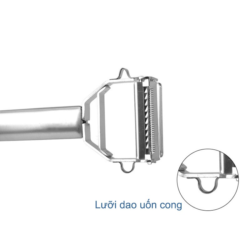 Dụng cụ bào nạo củ quả inox 3 chức năng loại dầy cứng cáp