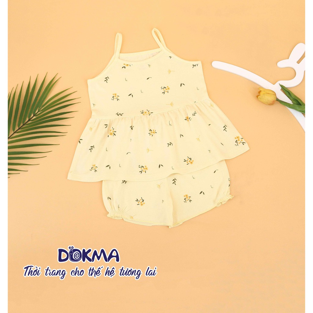 DB779 Bộ quần áo hai dây bé gái Dokma (12-36M)