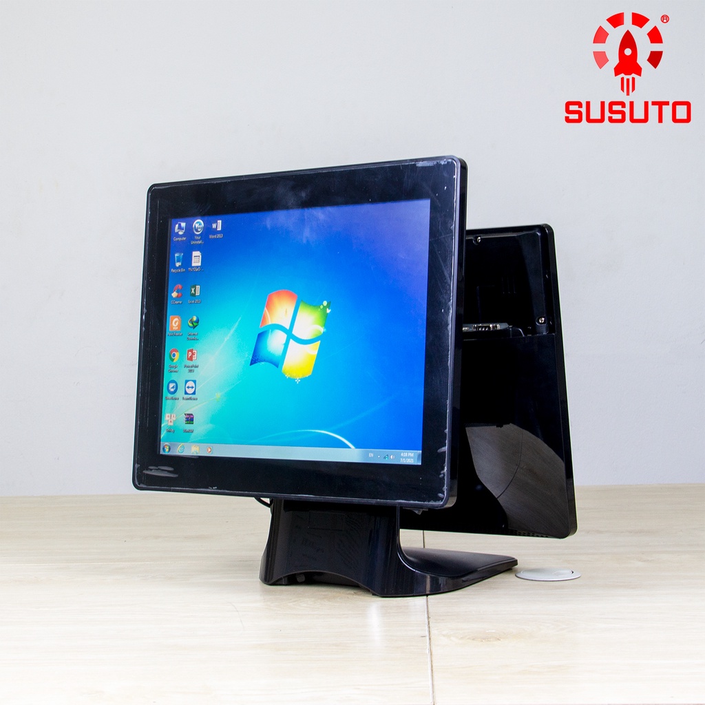 Máy POS bán hàng SC-130AS (i3, 4G DDR RAM, 64G SSD, 15 inch, Black, 2 màn) | BigBuy360 - bigbuy360.vn