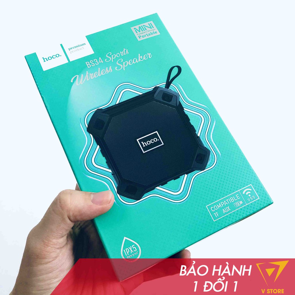 Loa mini bluetooth bs34 BS47 hoco nghe nhạc không dây thẻ nhớ tf usb aux 3.5 radio fm chống nước ipx5 hay rẻ