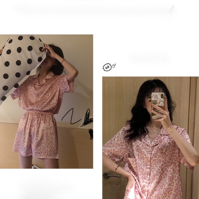 Bộ Đồ Ngủ Ngắn Tay Họa Tiết Hoạt Hình Thời Trang Mùa Hè Cho Nữ