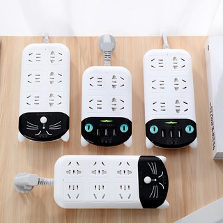 ( Phích 2 chấu) Ổ Cắm Điện Thông Minh Hình Chú Mèo Đa Tính Năng Chống Giật Điện Hàng Siêu Cao Cấp Siêu Dễ Thương