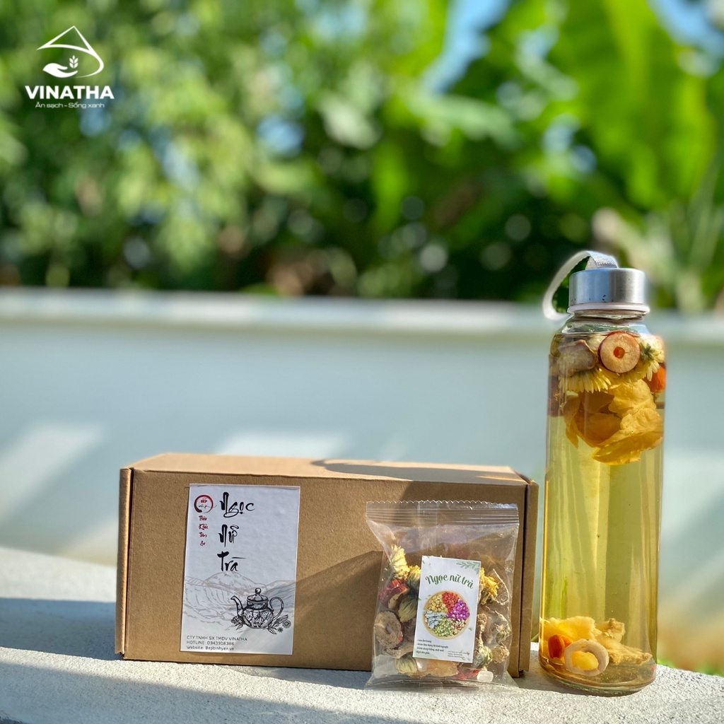 Ngọc Nữ Trà - Trà Hoa Thảo Mộc Làm Ấm Người, Giảm Đau Bụng Kinh, Cải Thiện Giấc Ngủ Bếp Bình Yên - 150gram