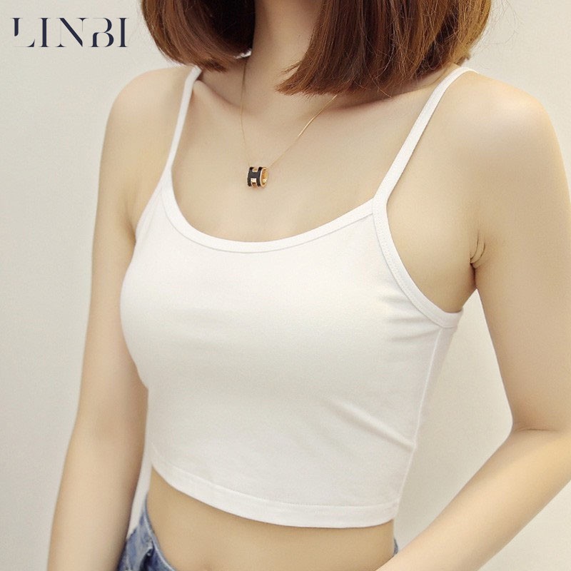 Áo hai dây sợi bún mảnh vải cotton LIIN CLOTHING ôm body thoáng mát SP006