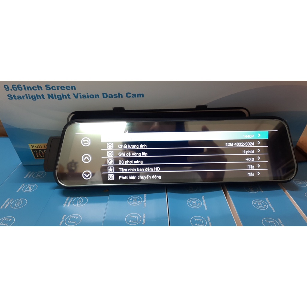 Cam Hành Trình Kẹp Gương X10 full màn 10inh CAO CẤP