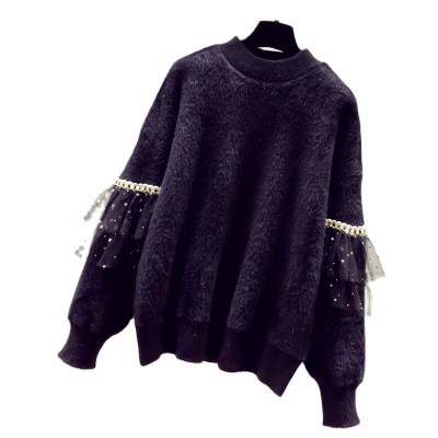 Áo len nữ đẹp, Áo len nữ dáng rộng, Theo ren ống tay nữ tính | BigBuy360 - bigbuy360.vn