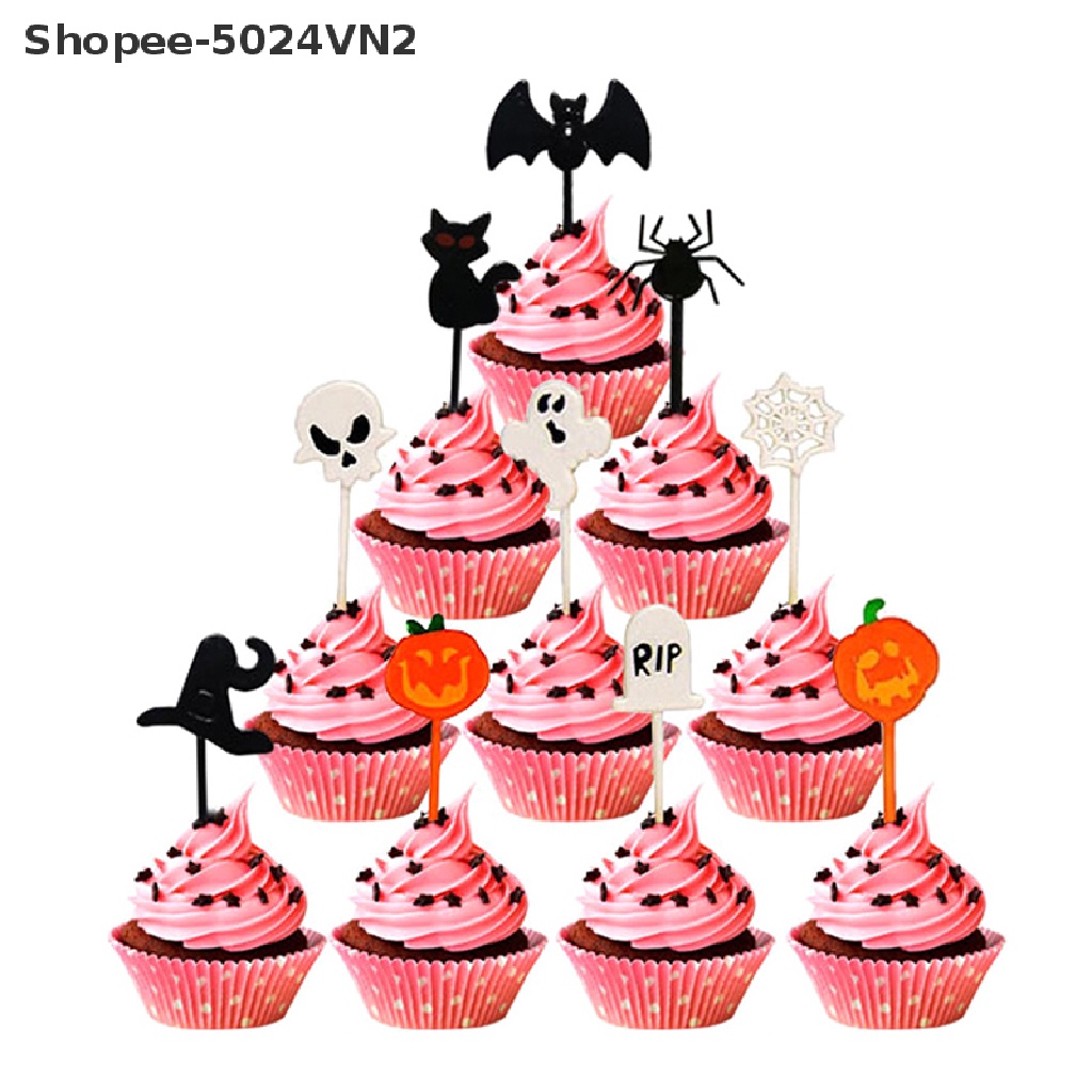 Gói 10 Nĩa Ăn Trái Cây Phong Cách Halloween Dễ Thương