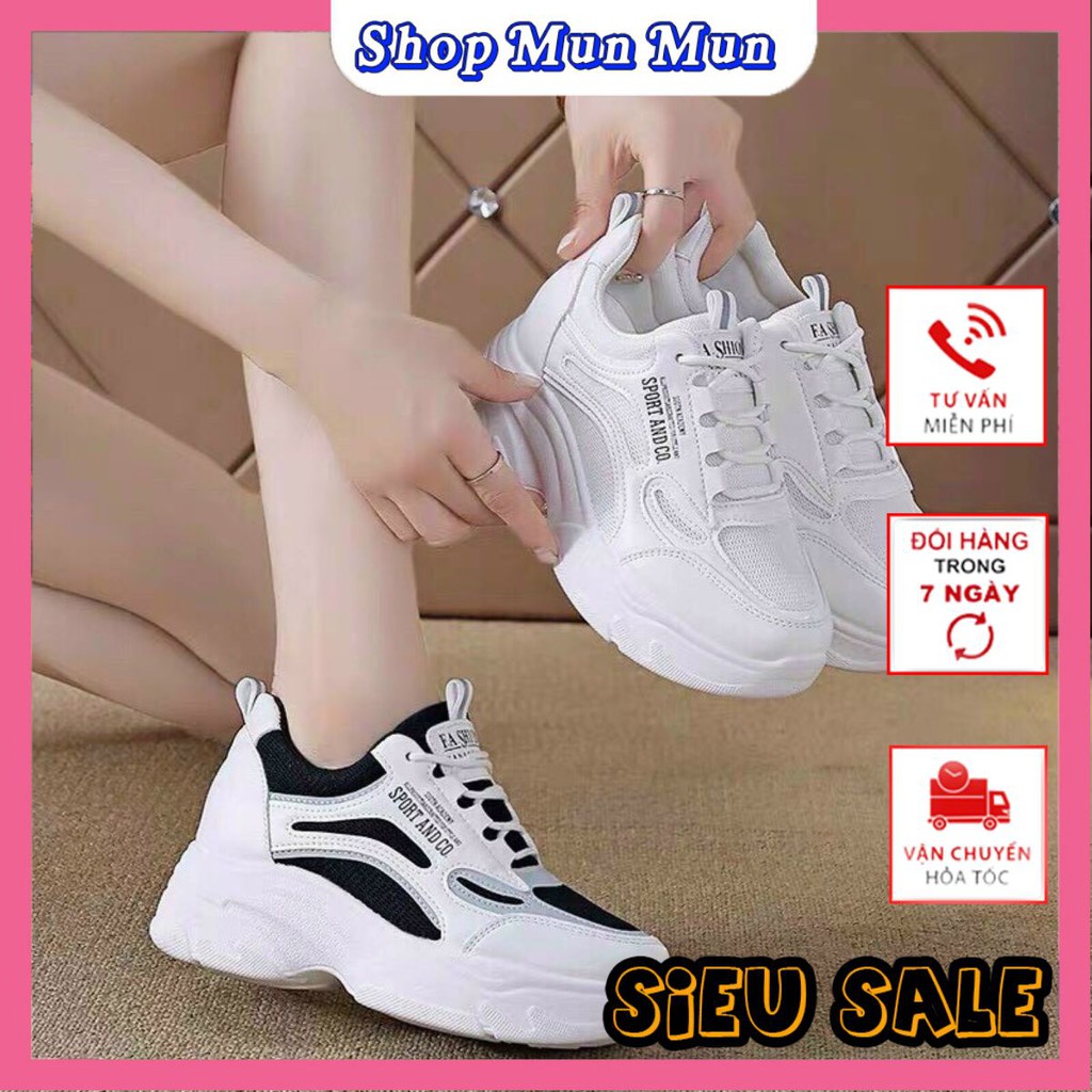 Giày thể thao, thể thao nữ độn đế 6,5cm phù hợp với mọi lứa tuổi đôn dáng cho nhưng chị em có chiều cao khiêm tốn
