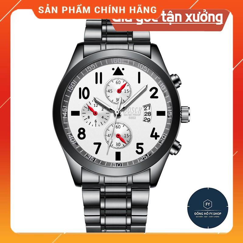 Đồng Hồ Nam Chính Hãng BOSCK 6852 TRẮNG, ĐEN