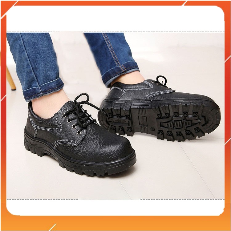 Giày Bảo Hộ Lao Động SIÊU BỀN da tổng hợp, mũi thép, chống đinh, dầu trơn trượt, hoá chất. | BigBuy360 - bigbuy360.vn