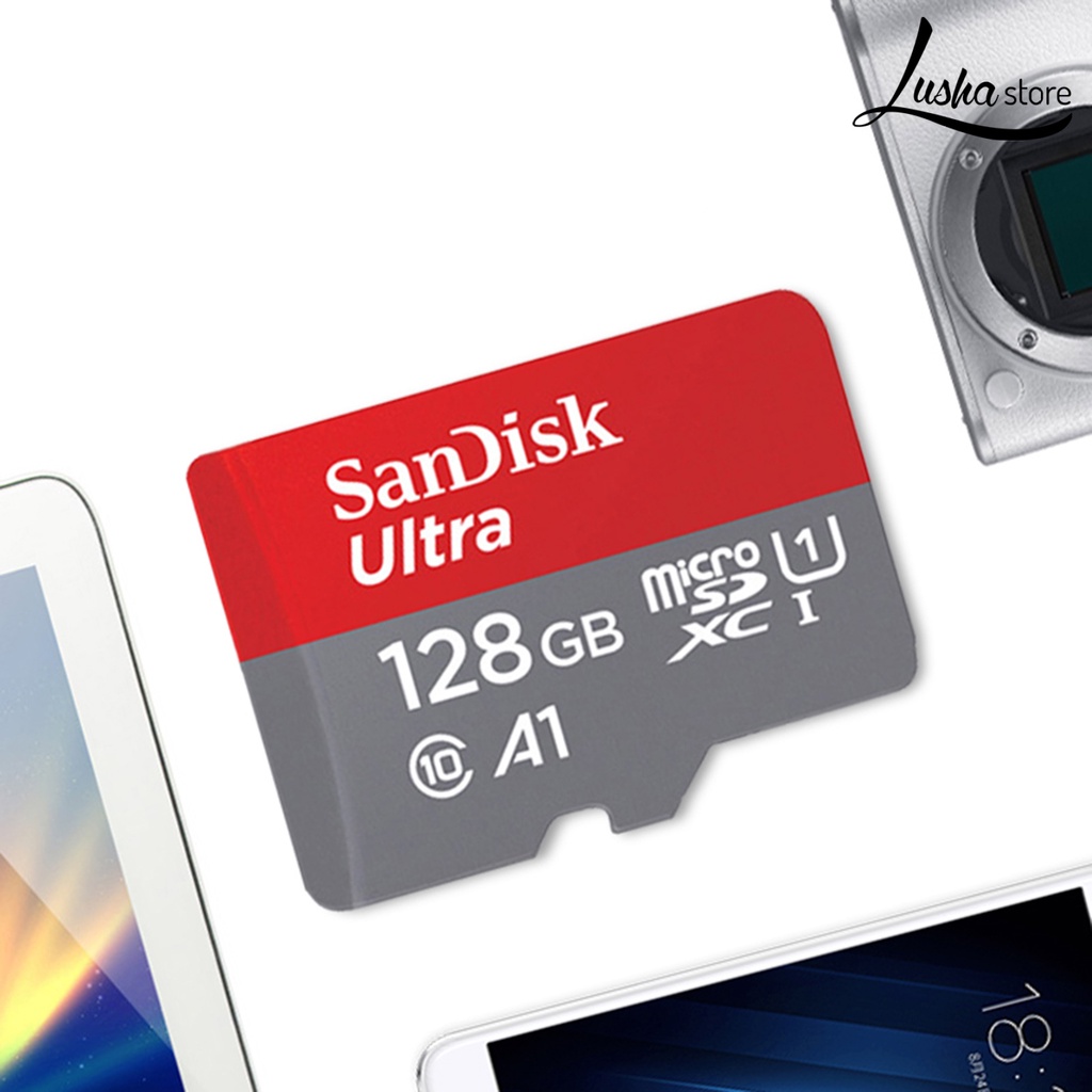☃Lushastore Thẻ Nhớ Sandisk 64GB / 128GB / 256GB / 512GB TF / SD Siêu Mỏng Chống Thấm Nước | BigBuy360 - bigbuy360.vn