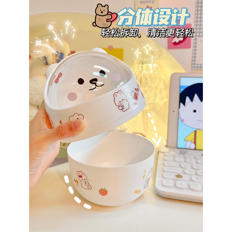 Thùng rác mini để bàn hình gấu nắp lật dễ thương CUTE SHOP