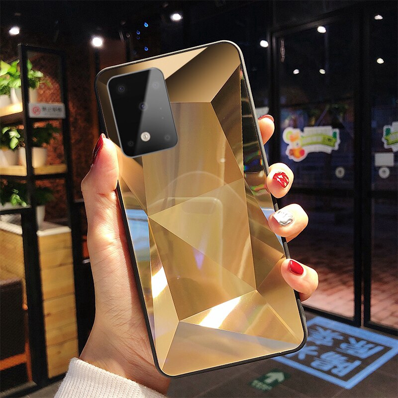 Ốp lưng bề mặt kim cương 3D sang trọng cho Samsung Galaxy A51 A71 S20 Ultra S20+
