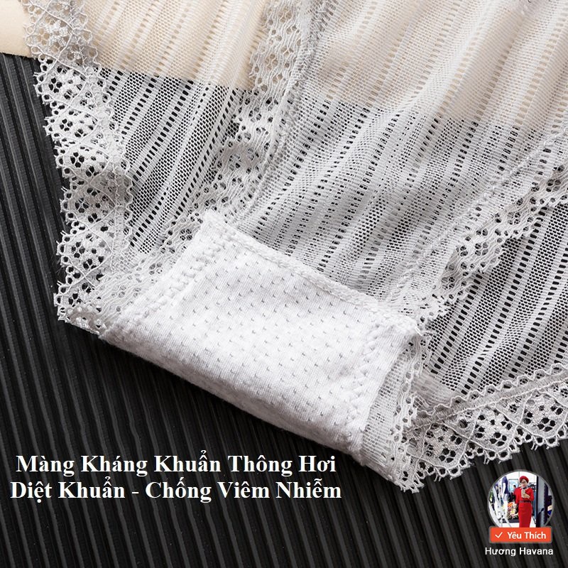 Quần lot nữ ren lưới cạp thấp HAVANA - quần chip nữ ren đẹp cho mùa hè sexy FLQ34
