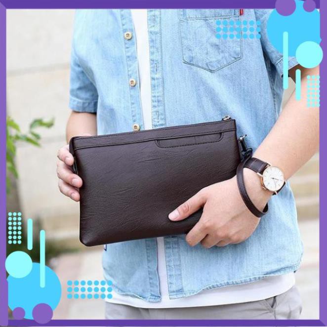 Ví Da Nam Cầm Tay 💎 Ví Cắp Nách, Clutch Da Cao Cấp Hàng Chuẩn Bảo Hành 6 Tháng Hogoto Shop