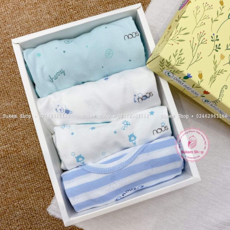Nous - Bộ cộc cài vai cho bé trai bé gái 3m-2y