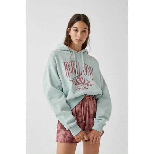 Áo nỉ chui có mũ hoodie Zara Rebelone