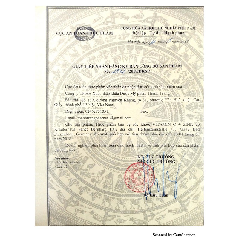 Viên uống Vitamin C và Kẽm - ZinkC   hỗ trợ vô sinh, hiếm muộn