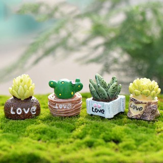 Chậu sen đá chữ Love mini - Trang trí tiểu cảnh sân vườn và chậu cây