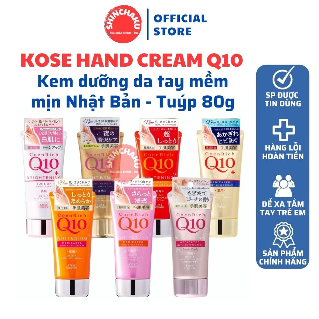 Kem dưỡng da tay Q10 Kose Hand Cream Nhật Bản - Tuýp 80g