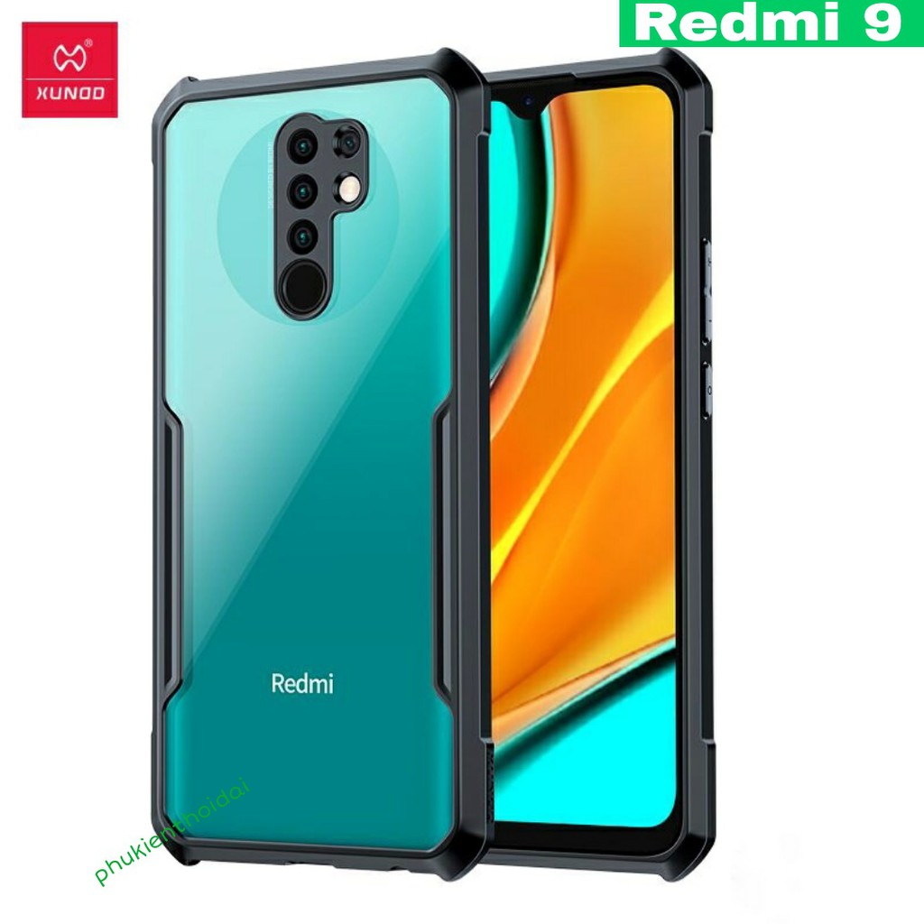 Ốp lưng Redmi Note 9s / Redmi 9 / Note 9 Pro hiệu XUNDD Lưng trong viền màu chống ố vàng chống va đập mạnh trên 2 mét 1