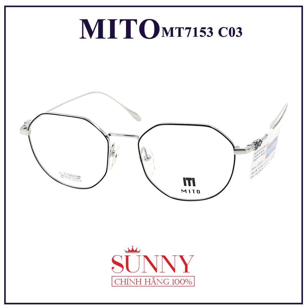 MT7153 - Gọng kính Mito unisex (nhiều màu) chính hãng Italia - - kèm tem chống hàng giả do bộ công an cấp