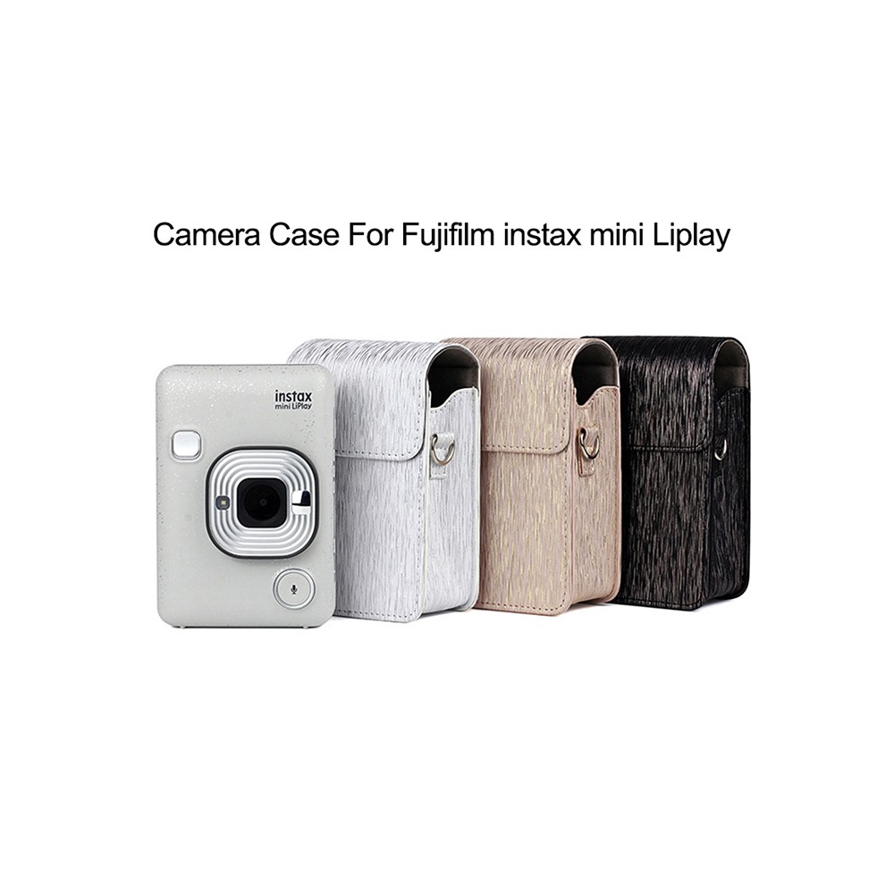 CNE Streamer Brushed Sleeve Shoulder Case For Fujifilm Instax Mini Liplay PU Leather Camera Bags