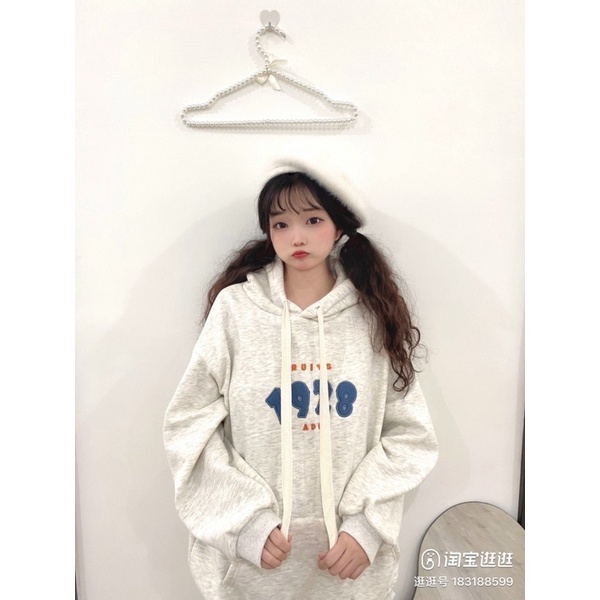 Áo Nỉ Hoodie 1928 Hình Thêu Nổi Mũ 2 Lớp Chất Nỉ Ngoại Form Rộng Unisex Nam Nữ