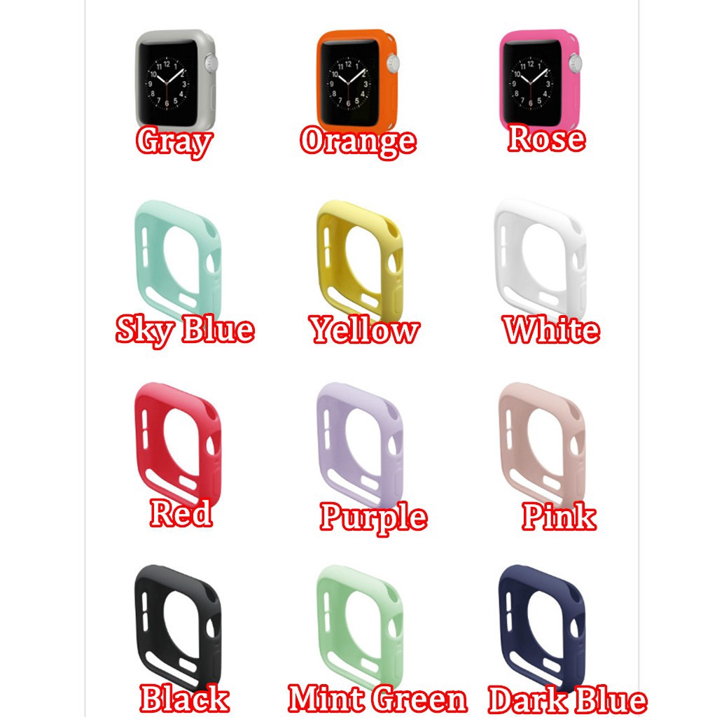 Ốp Silicone Bảo Vệ Cho Đồng Hồ Apple Watch 42mm 38mm 40mm Series 4 5 3 2 1