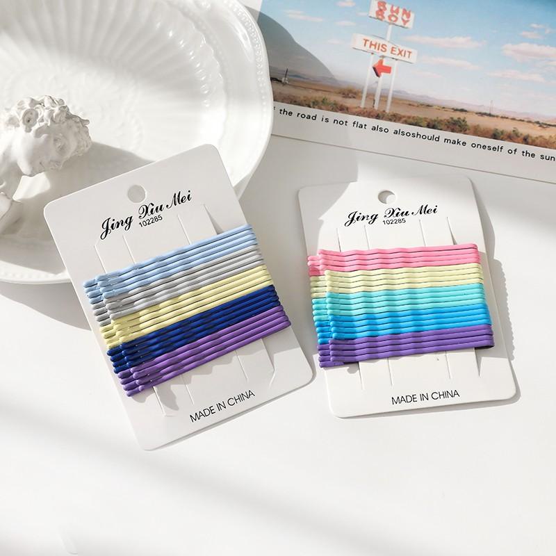 Set 20 Cái Kẹp Tóc Mái Kim Loại Phủ Sơn Nhiều Màu Sắc Phụ Kiện Tóc Nữ Xu Hướng Thời Trang Hàn Quốc