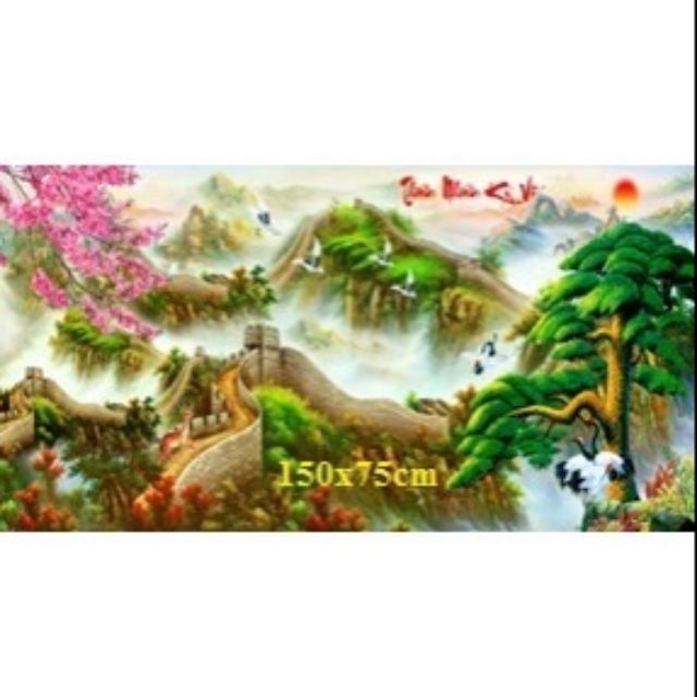 Tranh đính đá ! Vạn lý trường thành (75×150)