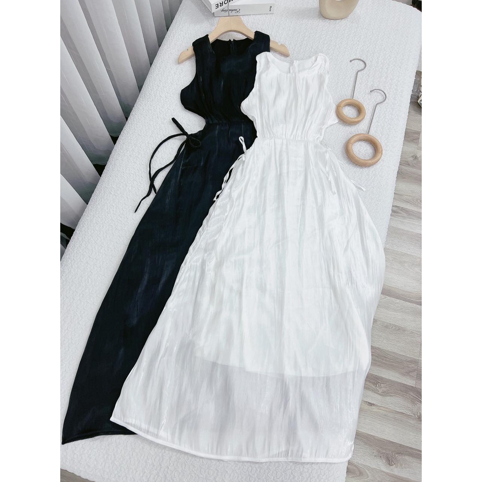 ĐẦM MAXI BO EO KHOÉT BÊN DÂY RÚT