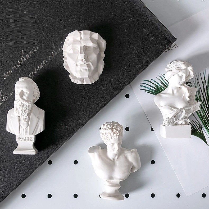 Set 20 đầu tượng Hy Lạp mini trang trí