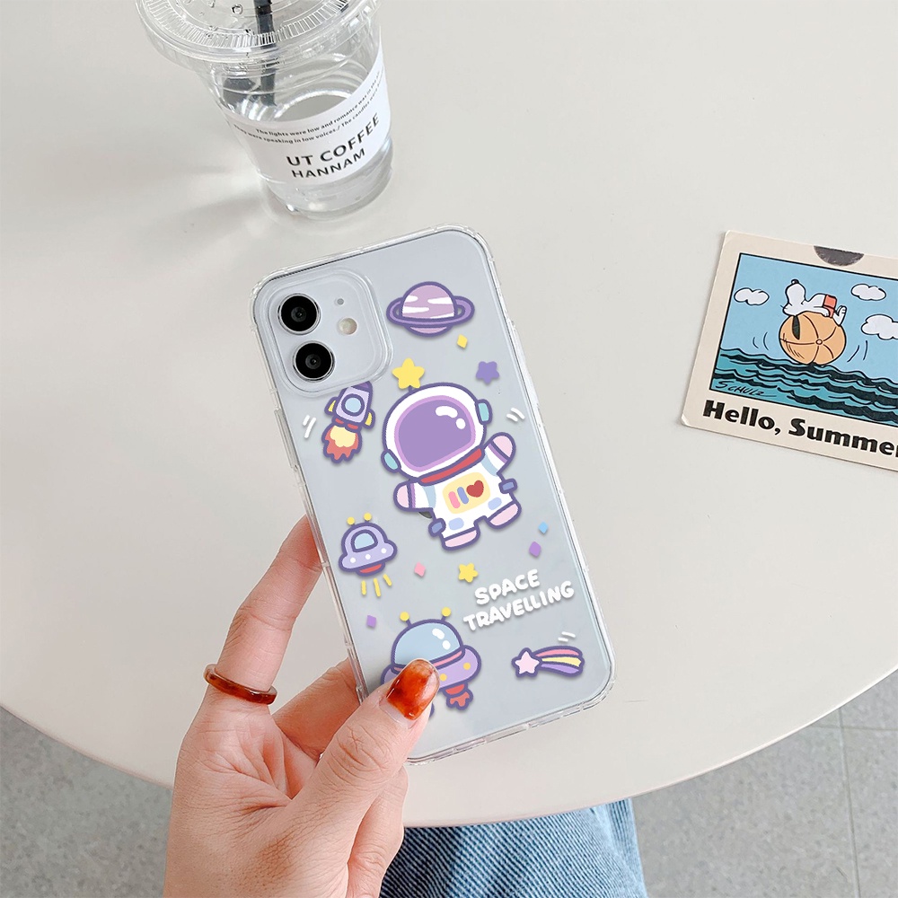 Ốp Điện Thoại Hình Phi Hành Gia Cho Iphone 11 Pro Max 12 Pro Max 13 Pro Max Mini 6 7 8 6 7plus Se 2020 X Xs Xr 5 4