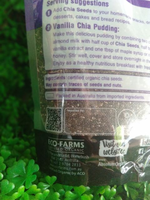 CHIA TÍM ABSOLUTE ORGANIC ÚC