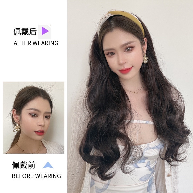 Tóc giả kèm theo băng đô cài tóc   ❇️freeship ❇️