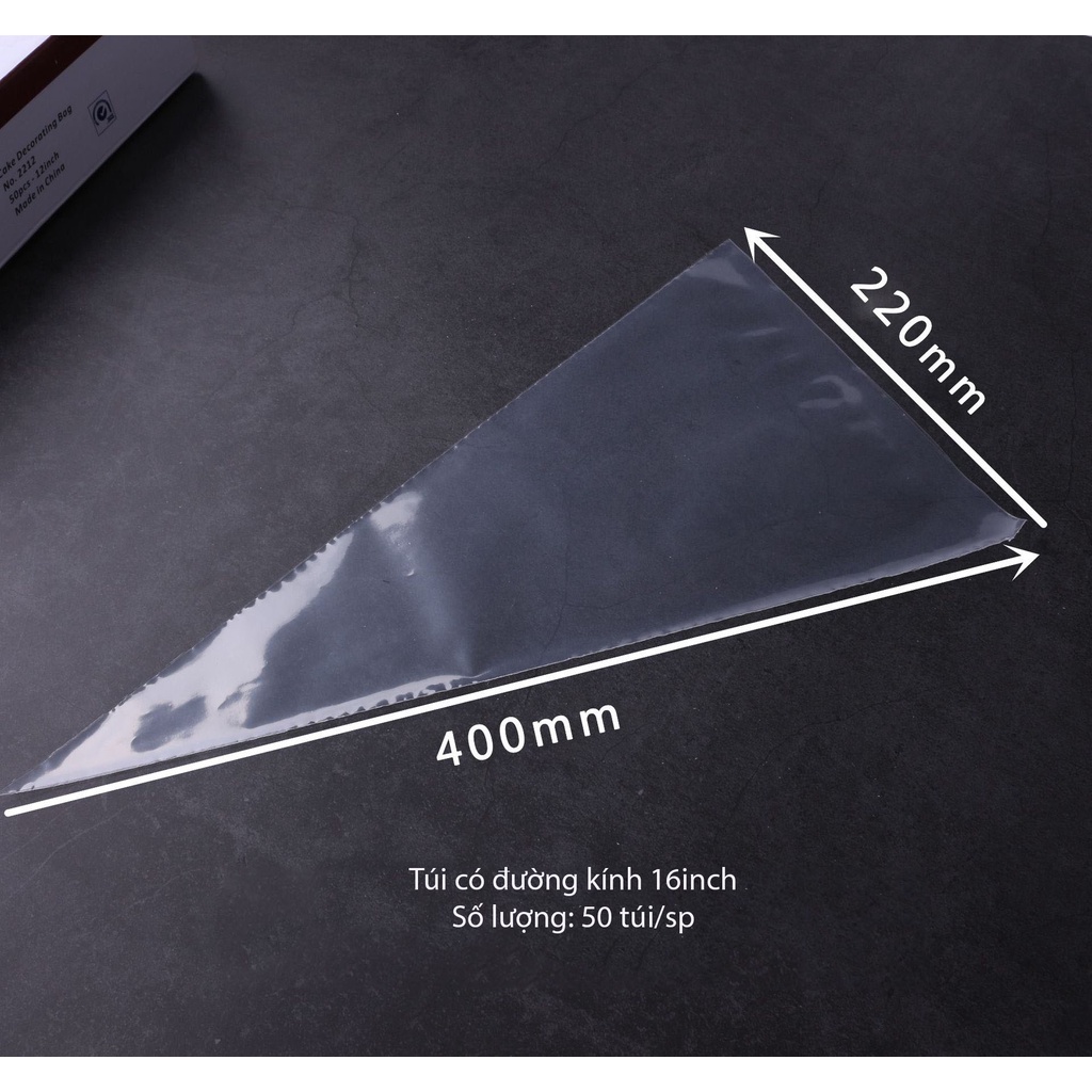 Túi bắt kem viết chữ, tạo hình, nhiều kích cỡ, 50 túi/sp - VUA BAO BÌ