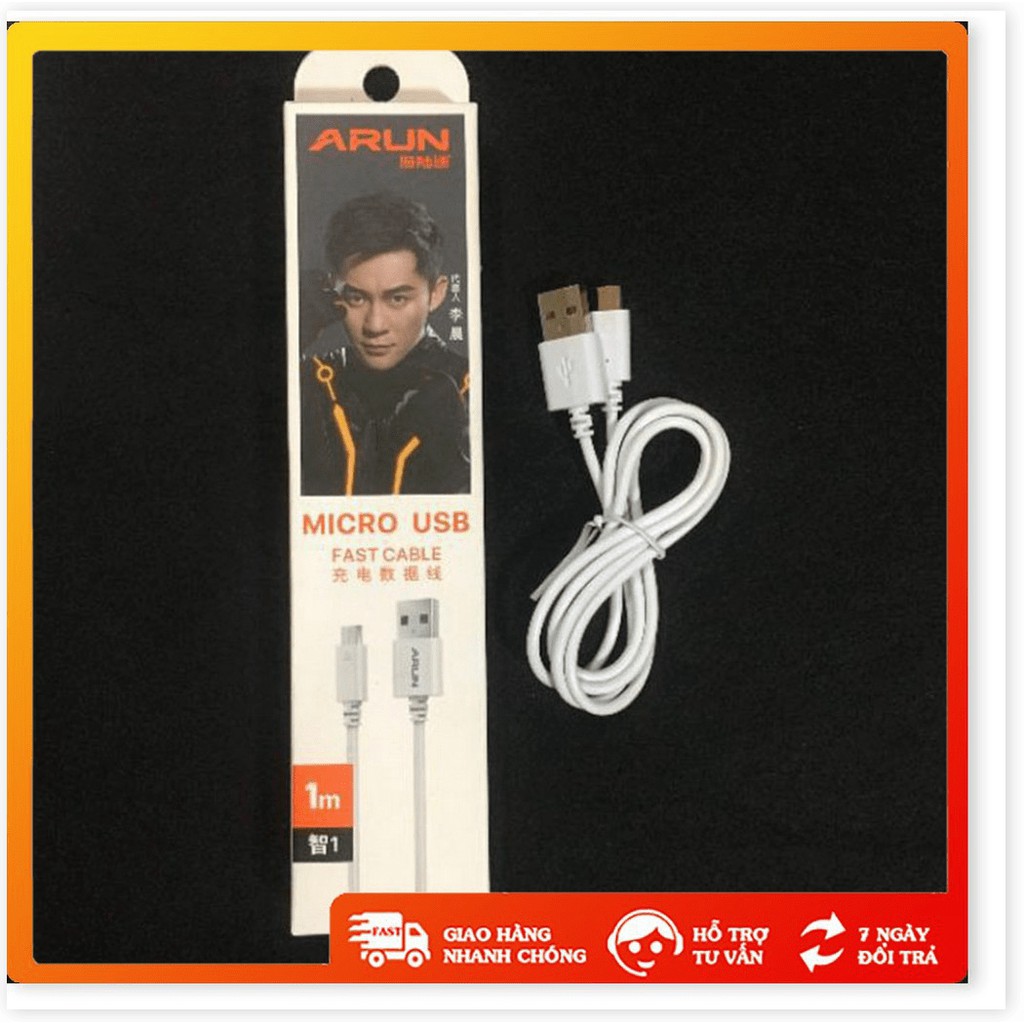 Cáp sạc arun micro usb dành cho android dài 1m