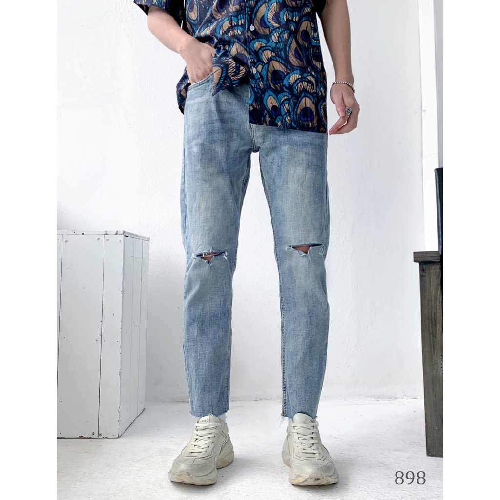 Quần Jeans Nam Chất Bò 898T Co Dãn Phong Cách